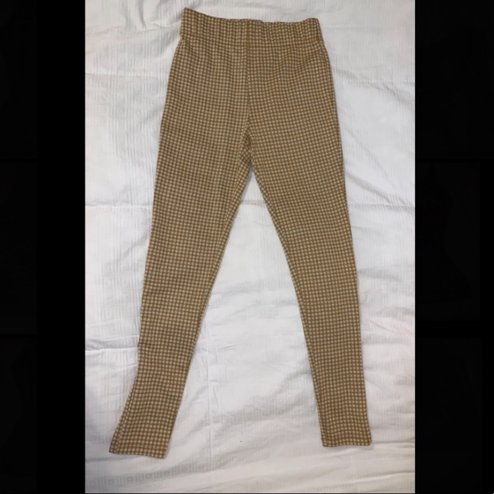 Forever 21 Plaid Mustard Pants